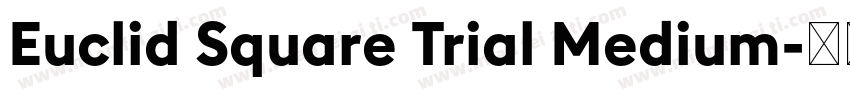 Euclid Square Trial Medium字体转换